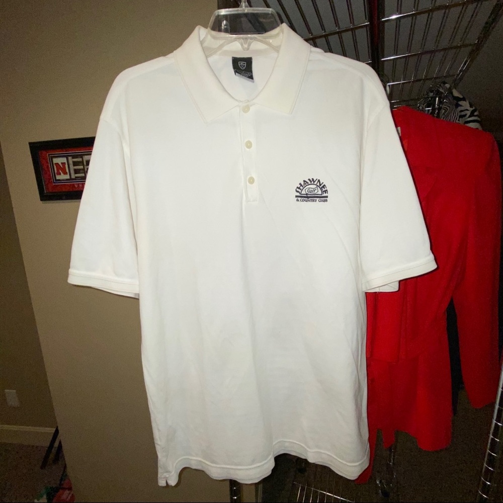 Nike men’s white golf shirt size Large